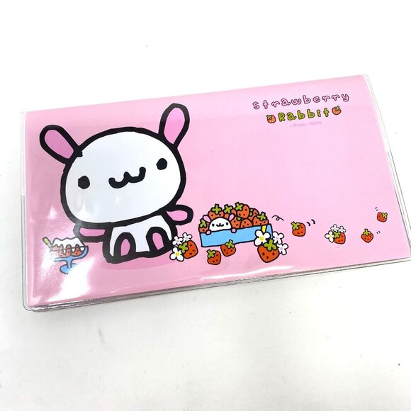 Korean Stationery Papier Strawberry Rabbit Mini Calendar Agenda Book Vintage - Picture 1 of 11
